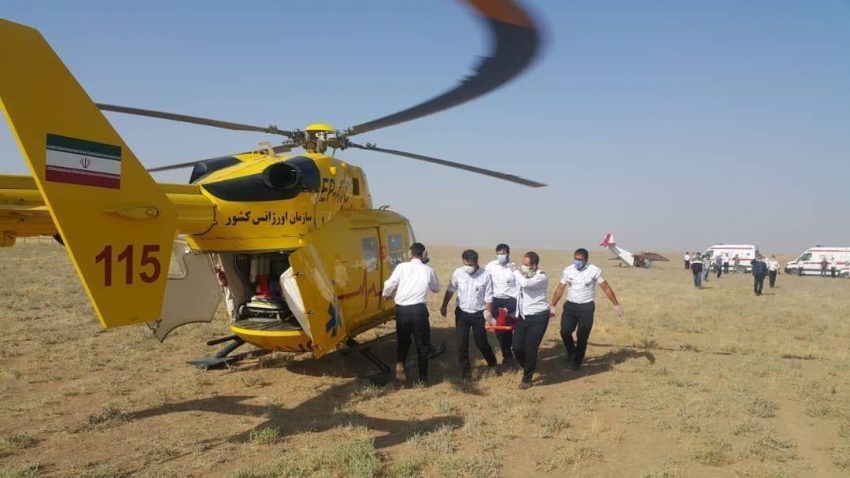سقوط هواپیما در اطراف فرودگاه آزادی نظرآباد کرج