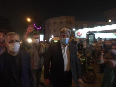 حضور پیروز حناچی، شهردار پایتخت در محل انفجار 