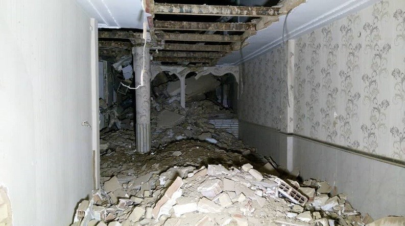 تصاویری از ریزش ناگهانی ساختمان ۳ طبقه در شرق تهران