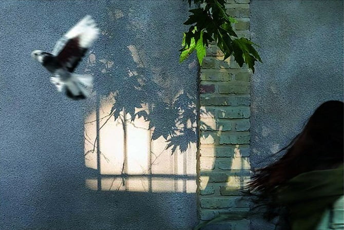 روایت رضا کیانیان از تابلوی ۱۰۰ میلیونی‌اش/ زن بر سر دو راهی؛ شاخه: بمان، پرنده: برو!|خبر فوری