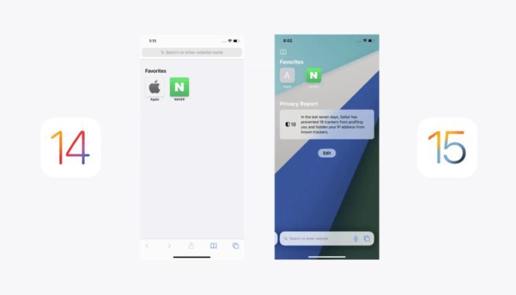 مقایسه ios 15 با ios 15