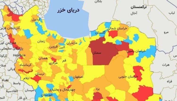 افزایش شهرستانهای قرمز کرونا به ۳۳/ تهران زرد شد افزایش شهرستانهای قرمز کرونا به ۳۳/ تهران زرد شد