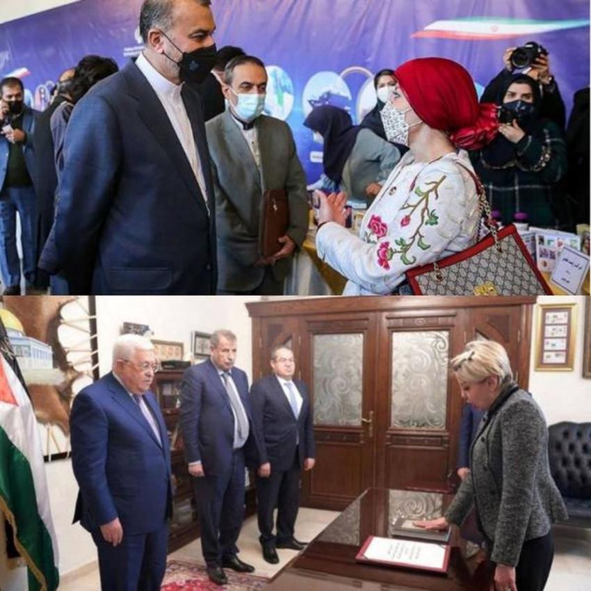 سفیر جدید بی‌حجاب فلسطین در ایران