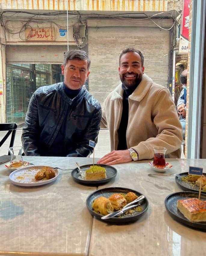 عکس‌| گشت‌وگذار کریم باقری، یحیی گل‌محمدی و وریا غفوری در بازار تهران