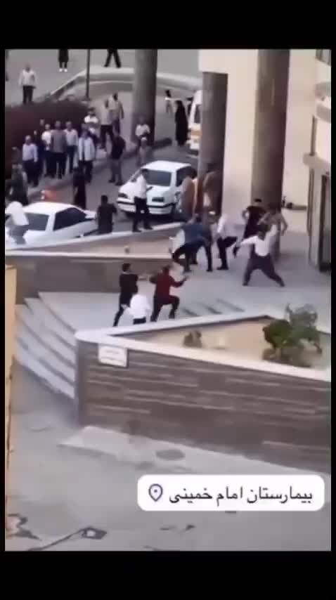ویدیو عجیب از درگیری دسته‌جمعی در بیمارستان امام خمینی