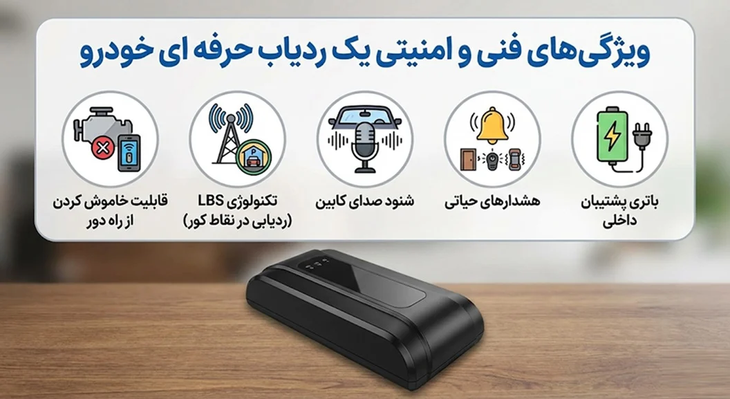 ردیاب حرفه ای خودرو و موتورسیکلت بهمراه ردیاب پرتال