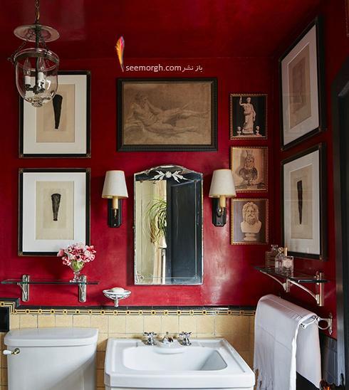 رنگ قرمز در دکوراسیون داخلی حمام