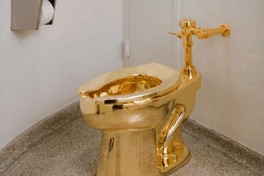 توالت فرنگی از جنس طلای 18 عیار (عکس)