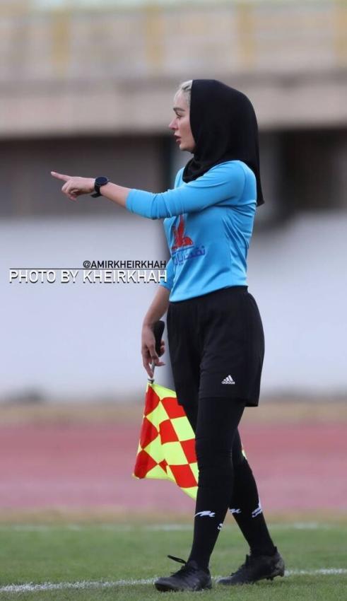 عکس| استایل متفاوت داور زن ایرانی در لیگ برتر